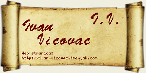 Ivan Vićovac vizit kartica